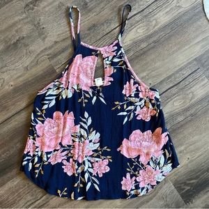 Billabong High Neck Keyhole Floral Cami Top